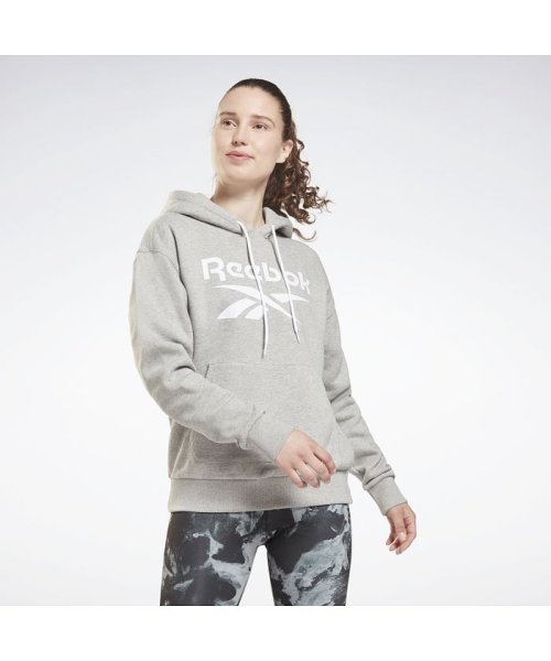 Reebok(リーボック)/リーボック アイデンティティ ロゴ フリース プルオーバー フーディー / Reebok Identity Logo Fleece Pullov/グレー