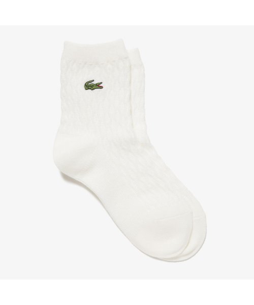 ウールブレンドリンクスニットソックス ラコステ Lacoste Magaseek