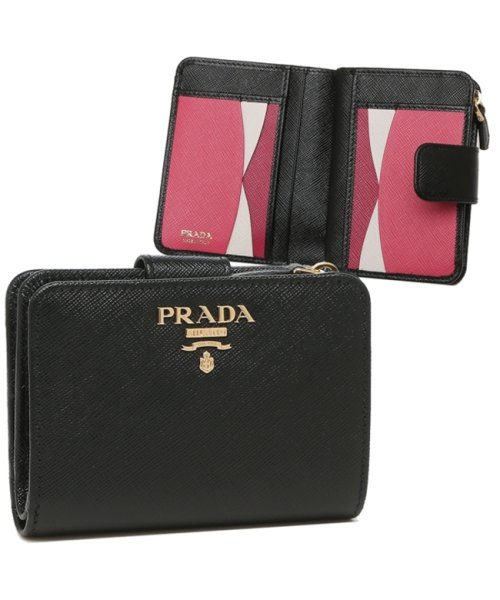 セール プラダ 折財布 レディース Prada 1ml018 Zlp F061h ブラック プラダ Prada Magaseek