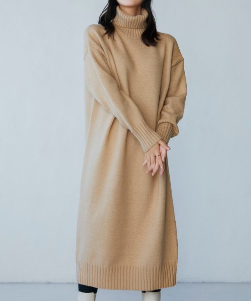 セール コクーンシルエットタートルネックニットワンピース セゾン ド パピヨン Saison De Papillon Magaseek