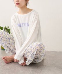 NICE CLAUP OUTLET(ナイスクラップ　アウトレット)/【natural couture】シアバター加工ドルマンロゴT/オフ