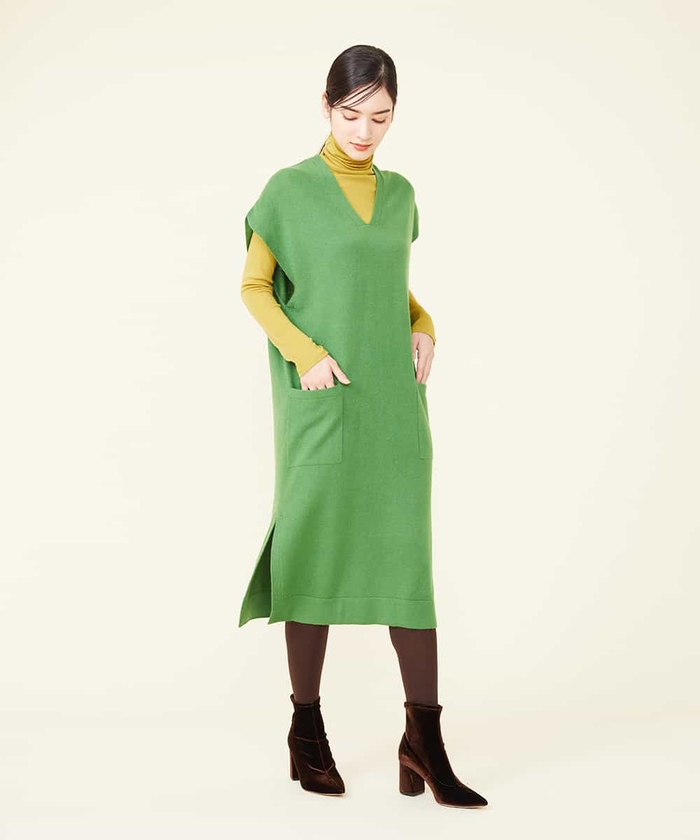 セール Vネックニットワンピース シビラ Sybilla Magaseek