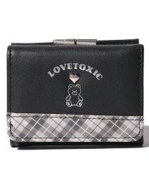 Lovetoxic(ラブトキシック)/くまチェック3折財布/ブラック