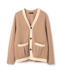 TOMORROWLAND MENS(TOMORROWLAND MENS)/ウールカシミア レザーパイピングVネックカーディガン/46ブラウン系