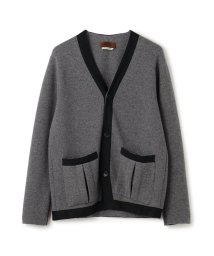 TOMORROWLAND MENS(TOMORROWLAND MENS)/ウールカシミア レザーパイピングVネックカーディガン/18ブラック系