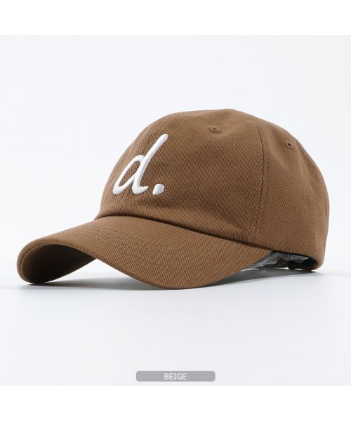 1111clothing(ワンフォークロージング)/キャップ メンズ ローキャップ レディース 帽子 ◆ワンポイント刺繍 コットン LOWCAP◆ 浅め 帽子 ロゴ刺繍 シンプル 緑 黒 白 ベージュ サイズ調節/ベージュ