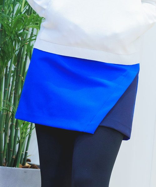 LANVIN SPORT(ランバン スポール)/アシンメトリーデザインスカート(40cm丈)【アウトレット】/ブルー