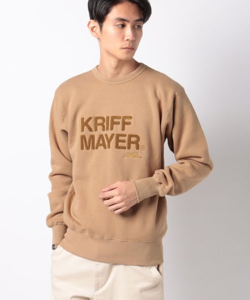 KRIFF MAYER(クリフ メイヤー)/裏起毛スウェット(サガラロゴ)/ベージュ
