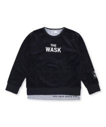 WASK(ワスク)/ななめポケット トレーナー + ロゴ Tシャツ セット (100~160cm)/ブラック