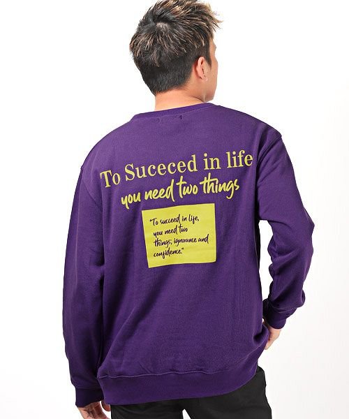 セール ラグスタイル Luxstyle イラスト ロゴプリントスウェットトレーナー トレーナー メンズ 長袖 スウェット イラスト ロゴ プリント Magaseek