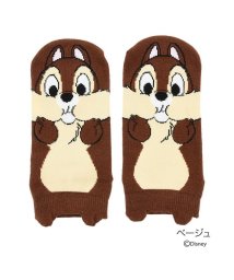 DISNEY(DISNEY)/福助 公式 靴下 レディース パペット スニーカー丈 ソックス 300－21r0 23ー25cm 福助/ベージュ