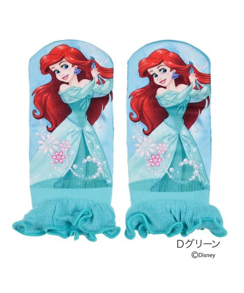 福助 公式 靴下 キッズ プリンセス なりきり プリント仕様 お名前スペース付き スニーカー丈 ソックス ディズニー Disney Magaseek