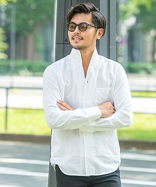 Cavaria 長袖イタリアンカラーシャツ メンズ 長袖 トップス インナー カジュアルシャツ イタリアンカラー 立ち襟 シンプル 細身 タイト コットン サッ キャバリア Cavaria Magaseek Cavaria 長袖イタリアンカラーシャツ メンズ 長袖 トップス インナー カジュアルシャツ イタリアンカラー 立ち襟 シンプル 細身 タイト コットン サッ キャバリア Cavaria Magaseek