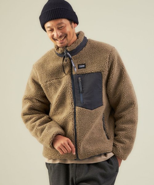 green label relaxing(グリーンレーベルリラクシング)/【WEB限定】＜TAION＞2WAY ダウン×ボア リバーシブル ジャケット/BEIGE