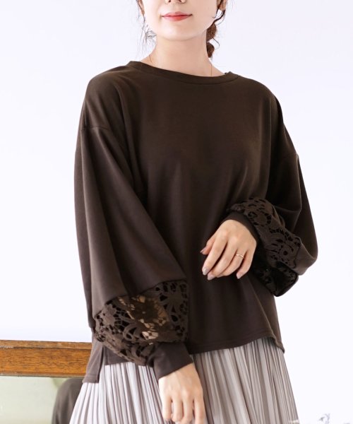 袖レース プルオーバー イーザッカマニアストアーズ E Zakkamaniastores Magaseek