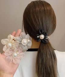 shoppinggo/ヘアゴム はな パール おしゃれ ブレスレット ヘア留め ヘアアクセサリー 髪飾り 上品 パーティー飾り/504378311