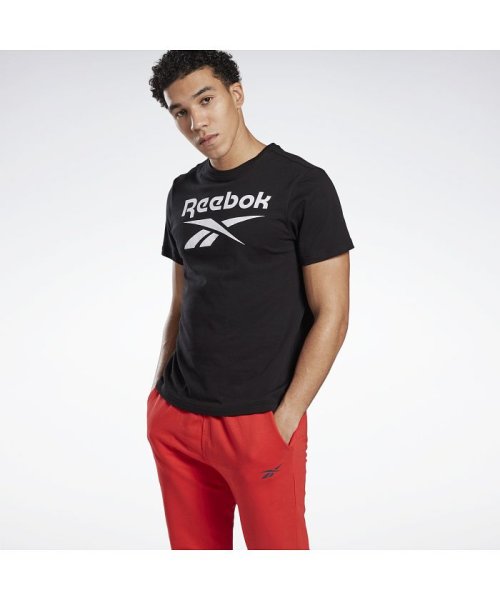 Reebok(Reebok)/グラフィック シリーズ リーボック スタックト Tシャツ / Graphic Series Reebok Stacked Tee/ブラック