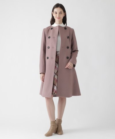 雑誌掲載】Burberry ブルーレーベル チェックコート（ピンク系｜コート 