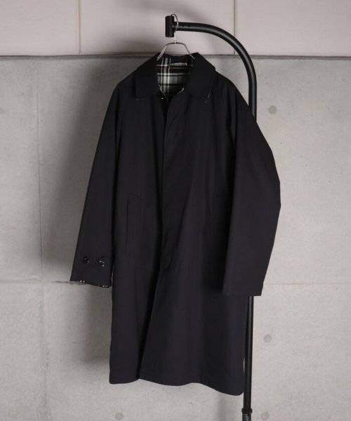 GLOSTER(GLOSTER)/【Kinloch Anderson】Single sleeve REVERSIBLE COAT/ブラック