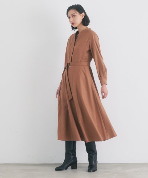 セール レーヨンウールジョーゼットフレアワンピース アナイ Anayi Magaseek