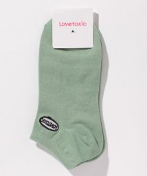 Lovetoxic(ラブトキシック)/サークル刺繍スニーカーインソックス/エメラルドグリーン