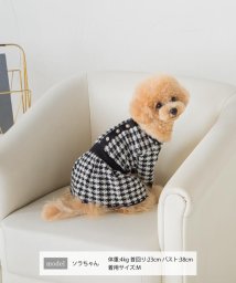 QUEENS COURT(クイーンズコート)/【DOG WEAR】千鳥柄ワンピース/ブラック