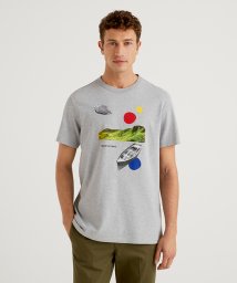 BENETTON (mens)(ベネトン（メンズ）)/アートワークプリント半袖Tシャツ・カットソー/グレー