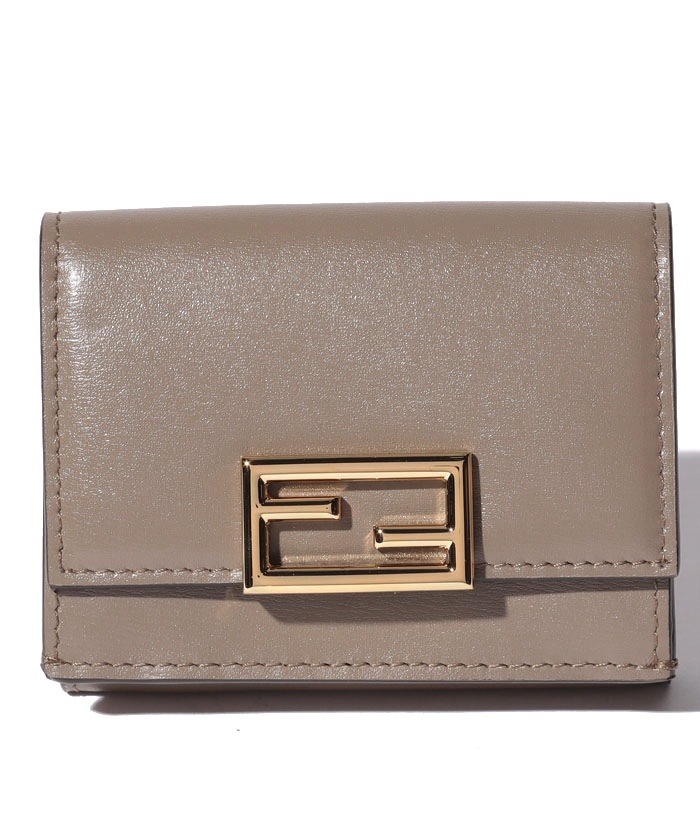 FENDI マイクロトリフォードウォレットグレー