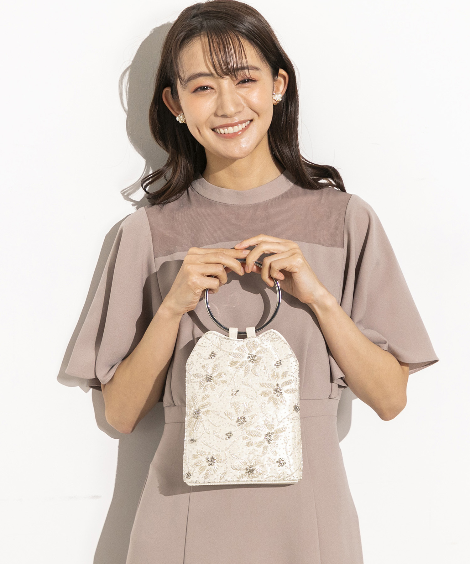 セール】華やか花柄ビーズ刺繍ハンドバッグ(504378152) | フォルム