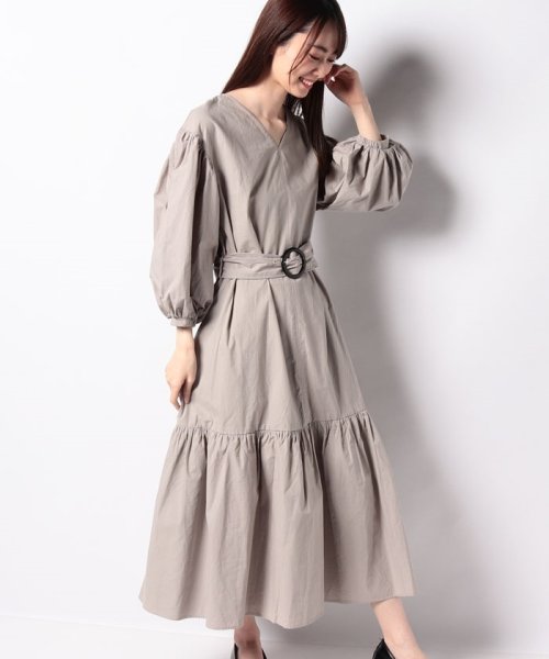 セール Every Very Nice Claup ギャザースリーブサックワンピース ナイスクラップ アウトレット Nice Claup Outlet Magaseek
