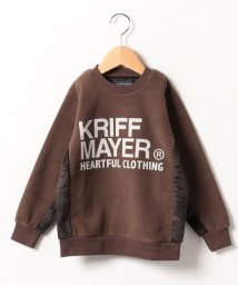 KRIFF MAYER(クリフ メイヤー)/ぬくのびロゴクルー（120~170cm）/ブラウン