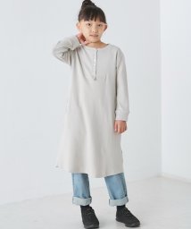 OMNES/【OMNES】キッズ ハニカムストレッチワッフル切り替えヘンリーワンピース/504389954