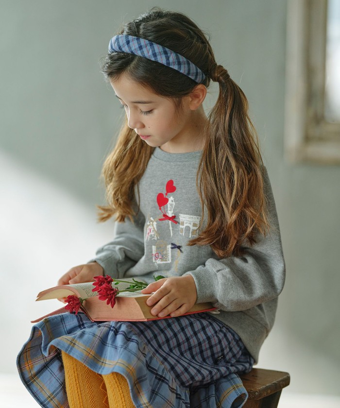 超定番 組曲KIDS フラワー刺繍レイヤード トレーナー 140 新品未使用