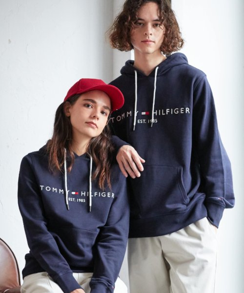 TOMMY HILFIGER(トミーヒルフィガー)/ロゴフリースフーディ/ネイビー3