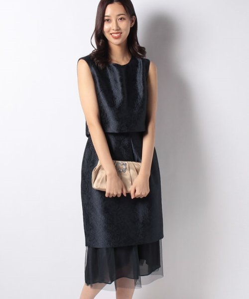 セール Powder Sugar パウダーシュガー ジャガードチュールスカート付きドレス Offprice Ec Offprice Ec Magaseek