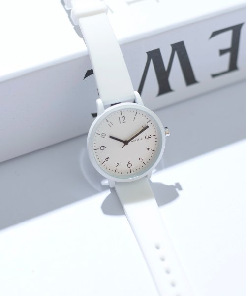SETUP7(SETUP7)/【SETUP7】シリコンバンド ジャパンムーブメント カジュアルペアウォッチ シンプル 腕時計 大 YM007/ホワイト