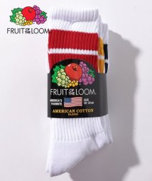 FRUIT OF THE LOOM/FRUIT OF THE LOOM AC 2ライン クルー丈ソックス 3足セット/504379921