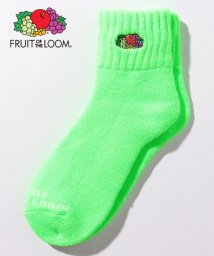 FRUIT OF THE LOOM/FRUIT OF THE LOOM/フルーツオブザルーム　裏起毛ネオン クォーター丈ソックス 父の日 プレゼント ギフト/504379922