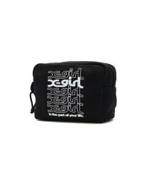 X-girl(エックスガール)/エックスガール ポーチ X－girl REPEAT LOGO CANVAS POUCH 小物入れ コンパクト キャンバス 105213054005/ブラック