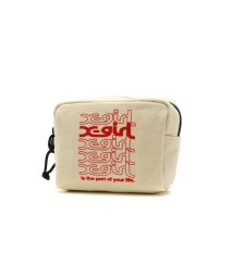 X-girl(エックスガール)/エックスガール ポーチ X－girl REPEAT LOGO CANVAS POUCH 小物入れ コンパクト キャンバス 105213054005/ホワイト