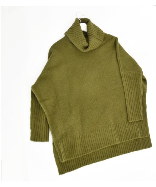 ARGO TOKYO(アルゴトウキョウ)/カラータートルネックニット　25105　Color turtleneck knit /カーキ