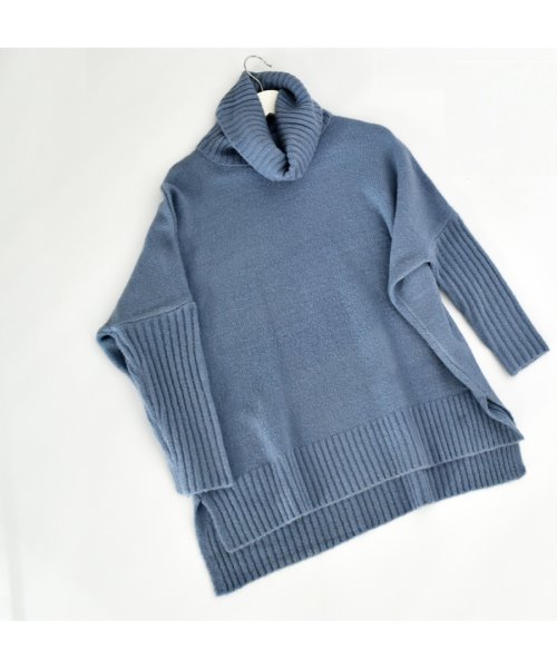 ARGO TOKYO(アルゴトウキョウ)/カラータートルネックニット　25105　Color turtleneck knit /ブルー