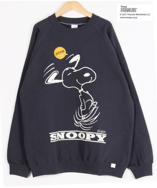 ALWAYS GOOD TIME NEW BASIC STORE(オールウェイグッドタイムニューベーシックストア)/【PEANUTS × sportswear】コラボ プリントクラシックスウェット/トレーナー/ブラック2