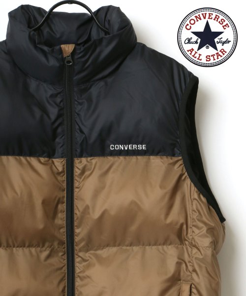 LAZAR(ラザル)/【Lazar】CONVERSE/コンバース FIBER DOWN VEST/ファイバーダウンベスト/ベージュ