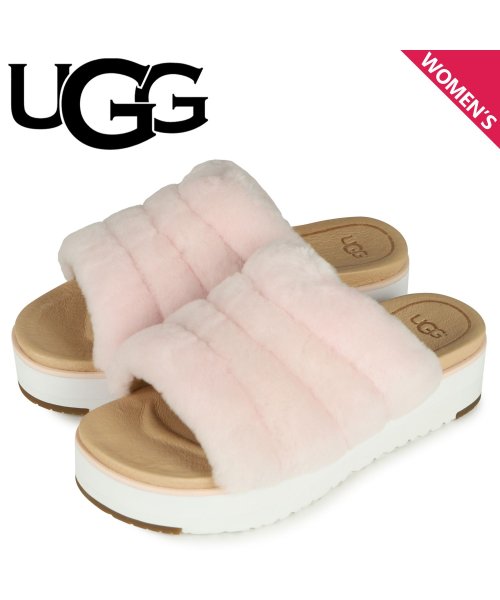 Ugg アグ サンダル レディース 厚底 ファー フラッフ イヤー スライド Fluff Yeah Slide ピンク 109 アグ Ugg Magaseek