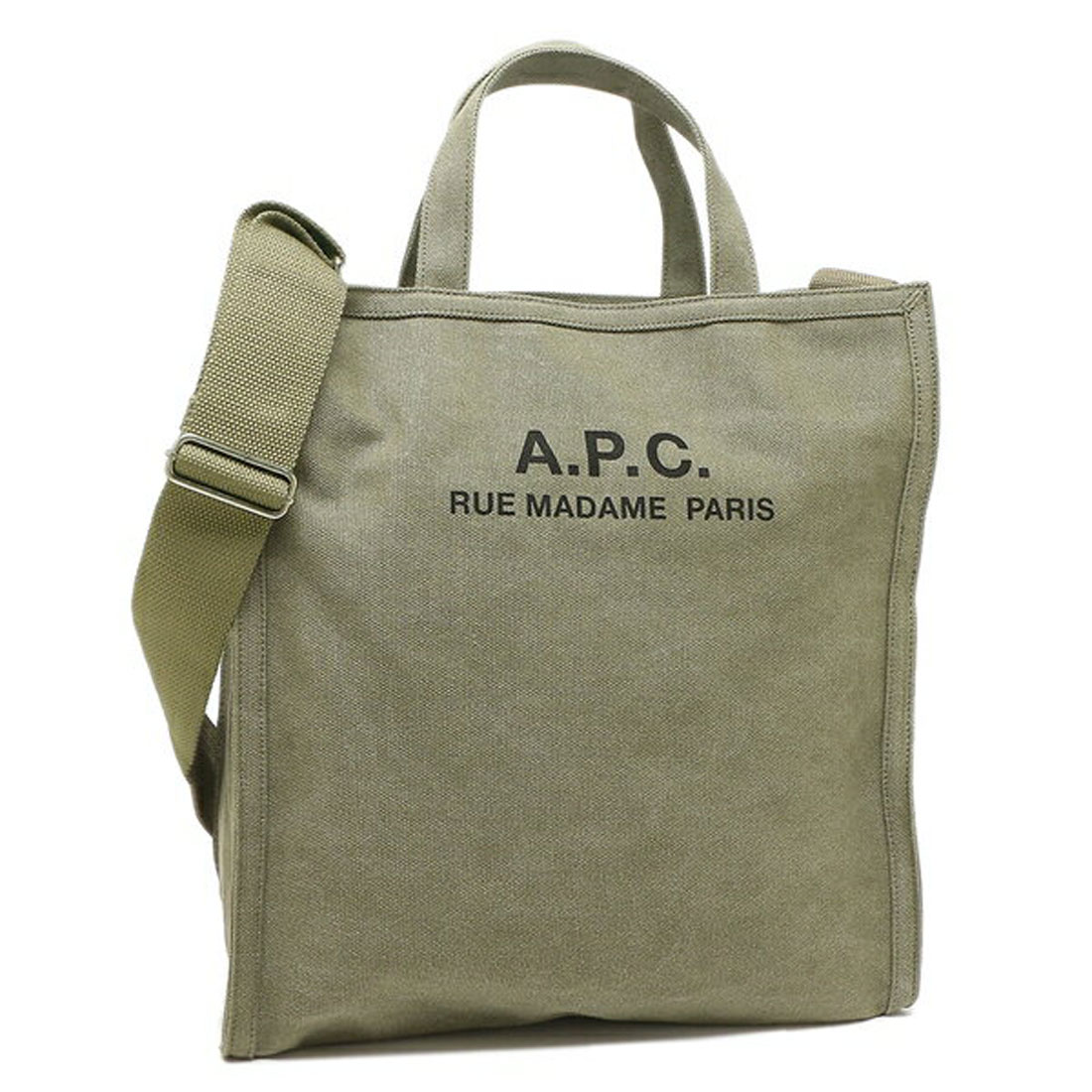 アーペーセー トートバッグ カバ 2WAY カーキ メンズ レディース APC