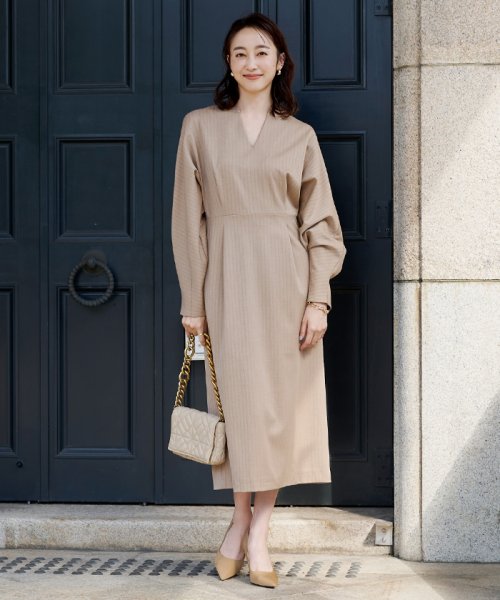 ウール調スリットネックワンピース ユアーズ Ur S Magaseek