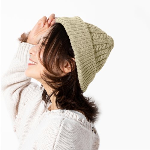 ニット帽 レディース ふわもち触感 ケーブル編み ニットキャップ 大きい 大きめ メンズ 大きいサイズ キッズ とんがり ニット帽 スキー スノボ 帽子 エクレボ Exrevo Magaseek