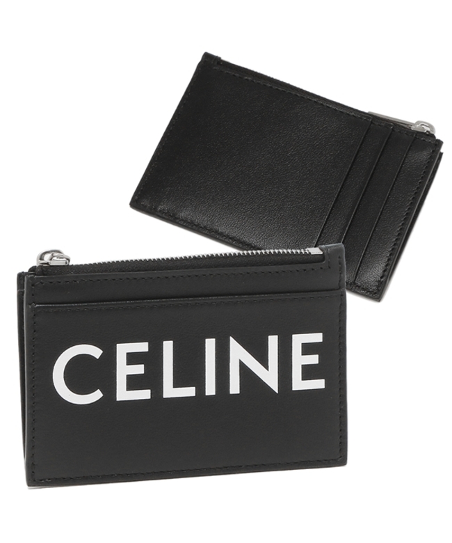 セリーヌ カードケース コインケース ロゴ フラグメントケース ブラック メンズ レディース CELINE 10F993DMF 38SI