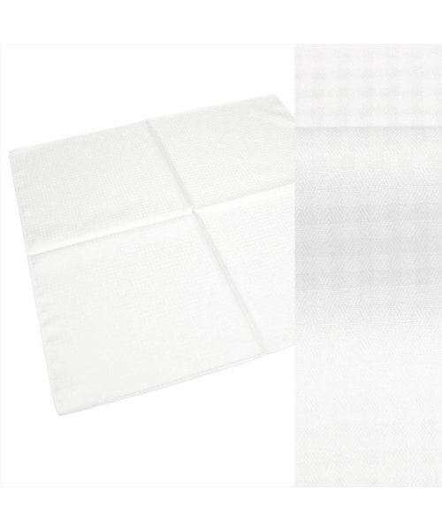 TOKYO SHIRTS(TOKYO SHIRTS)/綿100% 日本製ハンカチ 白系 チェック織柄/シロ